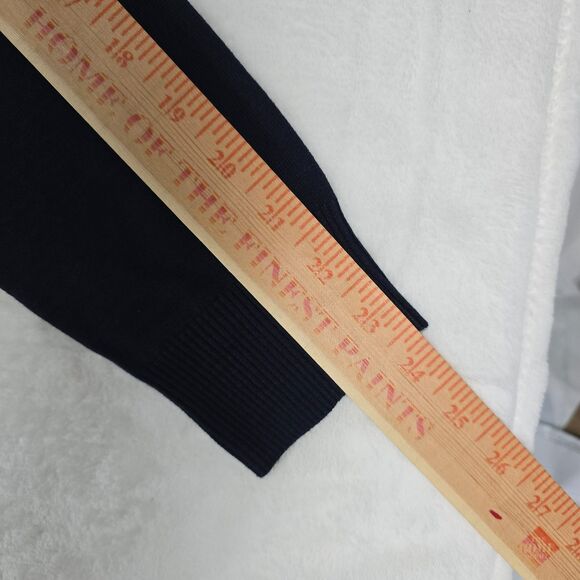 AG Adriano Green Label Men Navy V-Neck Sweater Rayon Blend Medium Vented Panels - Picture 7 of 13